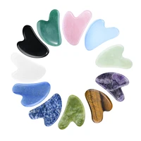Natural Jade Gua Sha Scraper Facial Massager Tool Rose Quartz Guasha Massage Board Face Lift Slim Gouache Scraper Scraping Plate 1