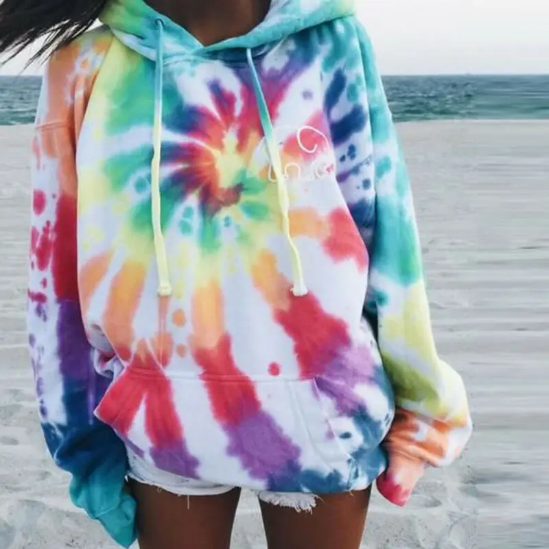 Womens Hoodies Sweatshirt Ladies Baggy Autumn Winter Warmer Pullover Tops Drawstring Hoody Jumper Colorful For women Ladies