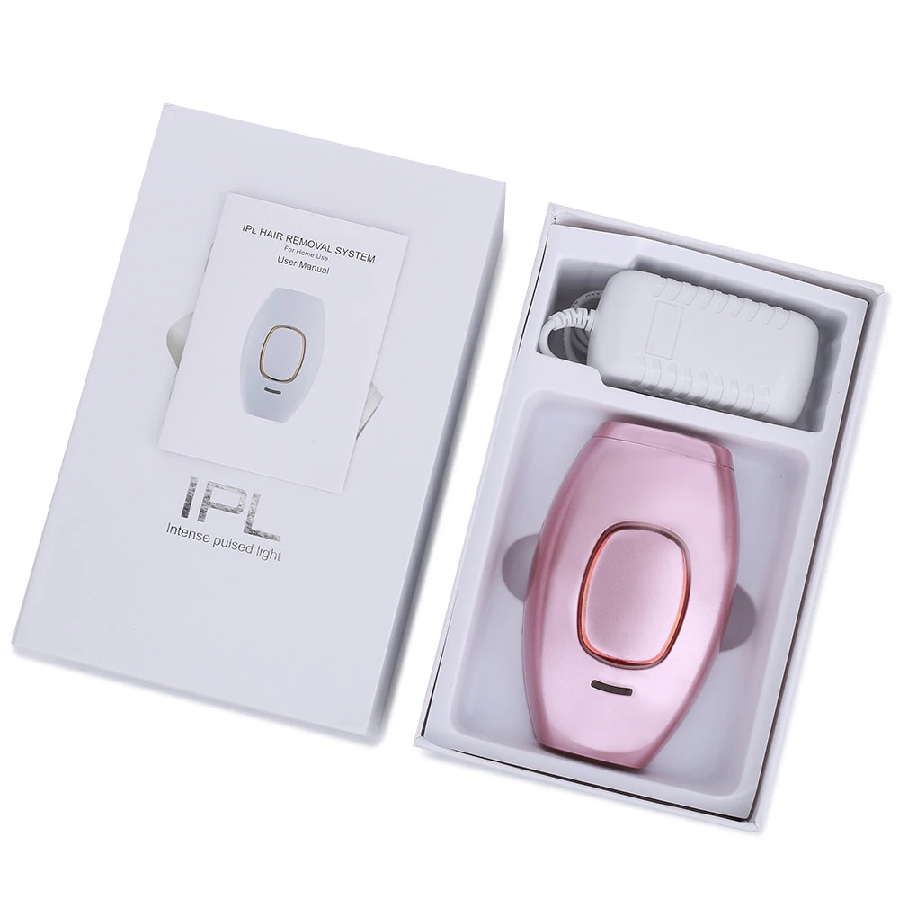 Baratos Mini Depilador láser de mano Depilador Facial permanente Dispositivo de depilación láser de todo el cuerpo máquina de eliminación de vello 500000 Flashes