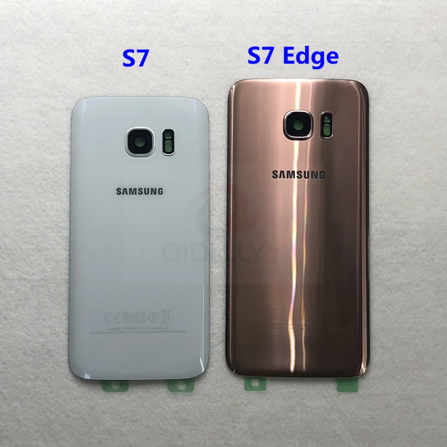 Чехол для SAMSUNG Galaxy S7 G930F/S7 Edge G935F Задняя стеклянная крышка аккумулятора Корпус