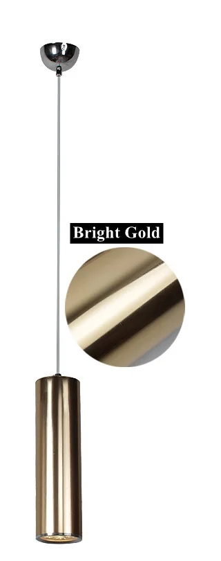 Bright Gold Pendant LukLoy Золотая трубка подвесной светильник Золотая Проходная втулка лампа GU10 кухня Остров подвесной светильник обеденный счетчик крепление для подвески освещения - Цвет корпуса: Bright Gold Pendant