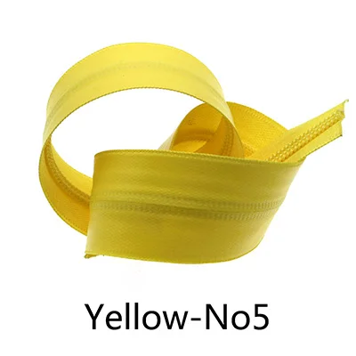 Meetee 2 м 3#5# разъемная застежка-молния нейлона катушка Водонепроницаемый молния Цвет кодовый обратная молния с ползунком DIY одежды на открытом воздухе сумки, швейные принадлежности - Цвет: Yellow-No5