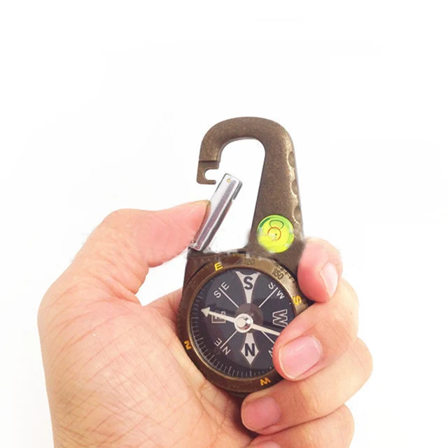 Explore the T4386 Compass Carabiner Vintage Compass Bronze Zinc Alloy With Spirit Level Aluminum With Spirit Level