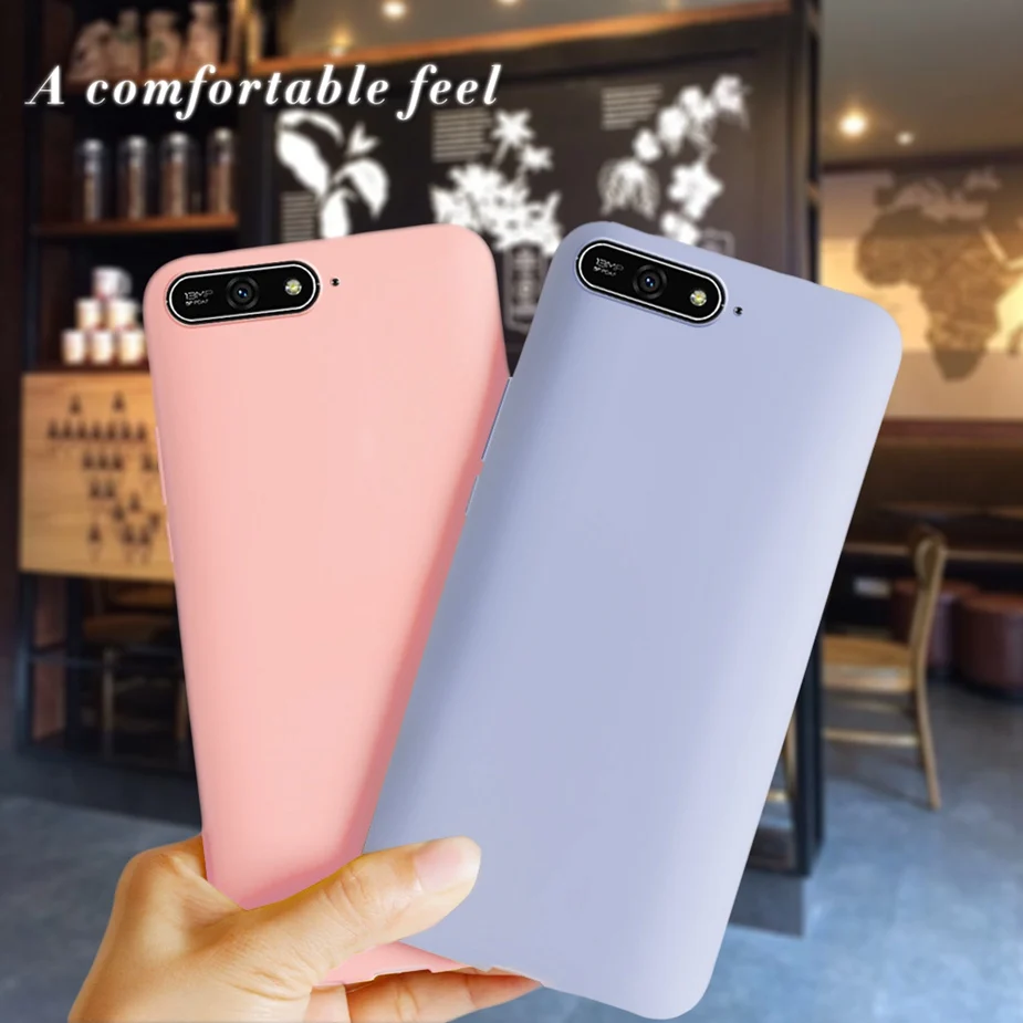Мягкий силиконовый чехол для Huawei Y6 2018 телефона Y 6 5 7 дюйма Роскошный Матовый