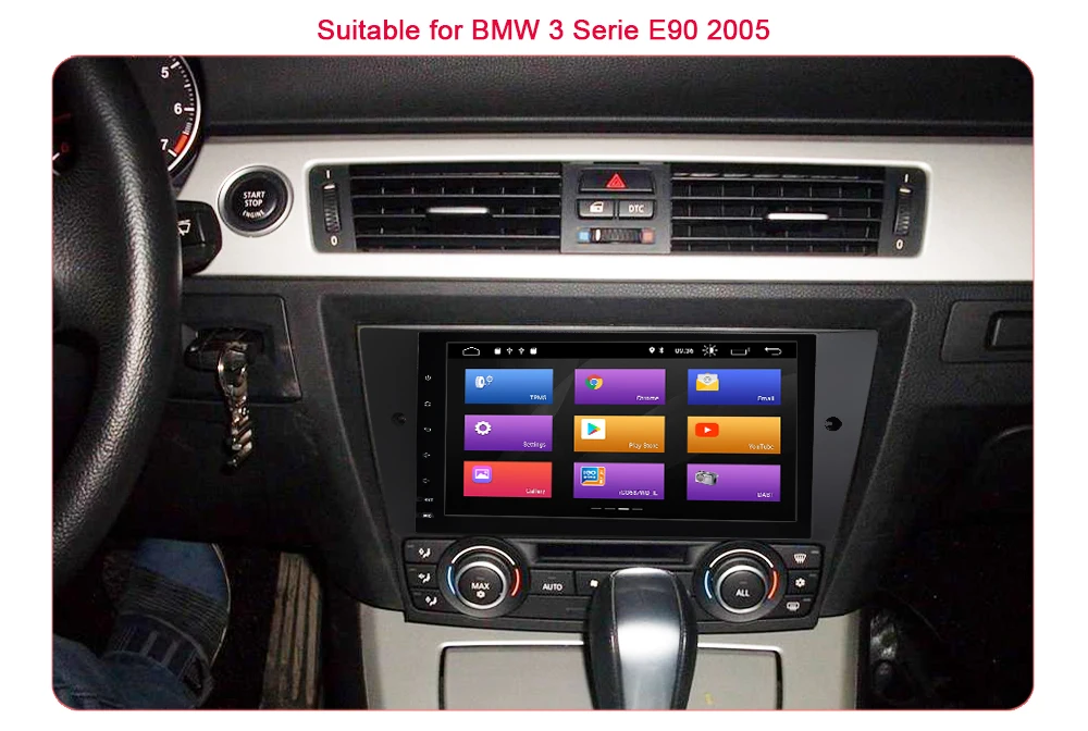 Perfect Xonrich 1 Din Android 9.0 Car Multimedia DVD Player For BMW E90/E91/E92/E93 3 Series GPS Navigation Radio stereo Audio head unit 4
