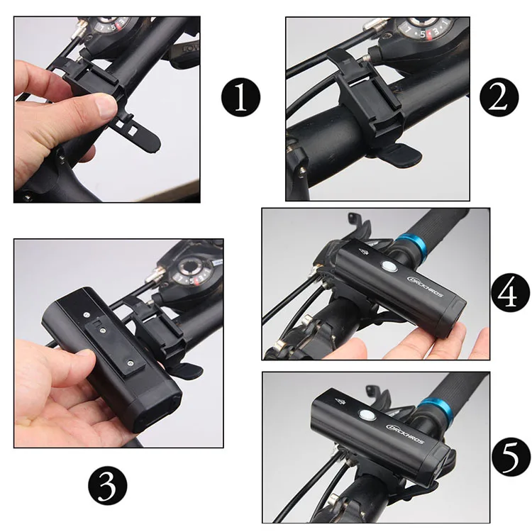 Top Bike Light USB Rechargeable Bicycle LED Lights Waterproof Cycling Safety Battery Headlight Handlebar Flashlight Accessories 11