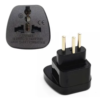 

10pcs/lot Universal grounded US UK EU To Switzerland Swiss Travel Adapter Plug Outlet Converter Type J safety shutter Socket