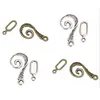 10 Sets Vortical Snail Swirl Tibetan Antique Silver Toggle Clasps for Jewelry Making Bracelet Hooks Connectors ► Photo 2/6