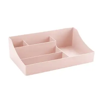 

Multiple Compartments Cosmetics Holder Plastic Desktop MakeUp Storage Box Holder Sundies Organizer