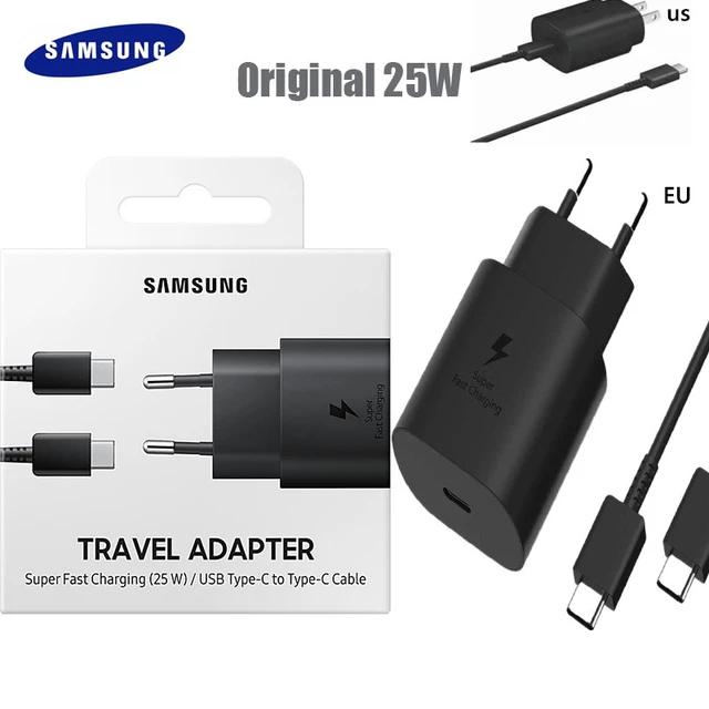 Cargador Original Samsung Tipo C Super Carga Rápida 25W + Cable USB-C
