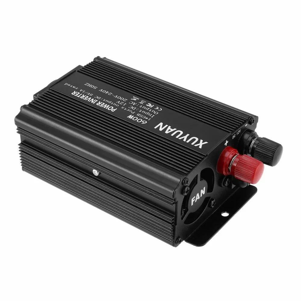 Профессиональный 600 Вт USB Мощность инвертор DC 12V к переменному току 220V с Светодиодный индикатор автомобильный преобразователь для бытовых Приспособления