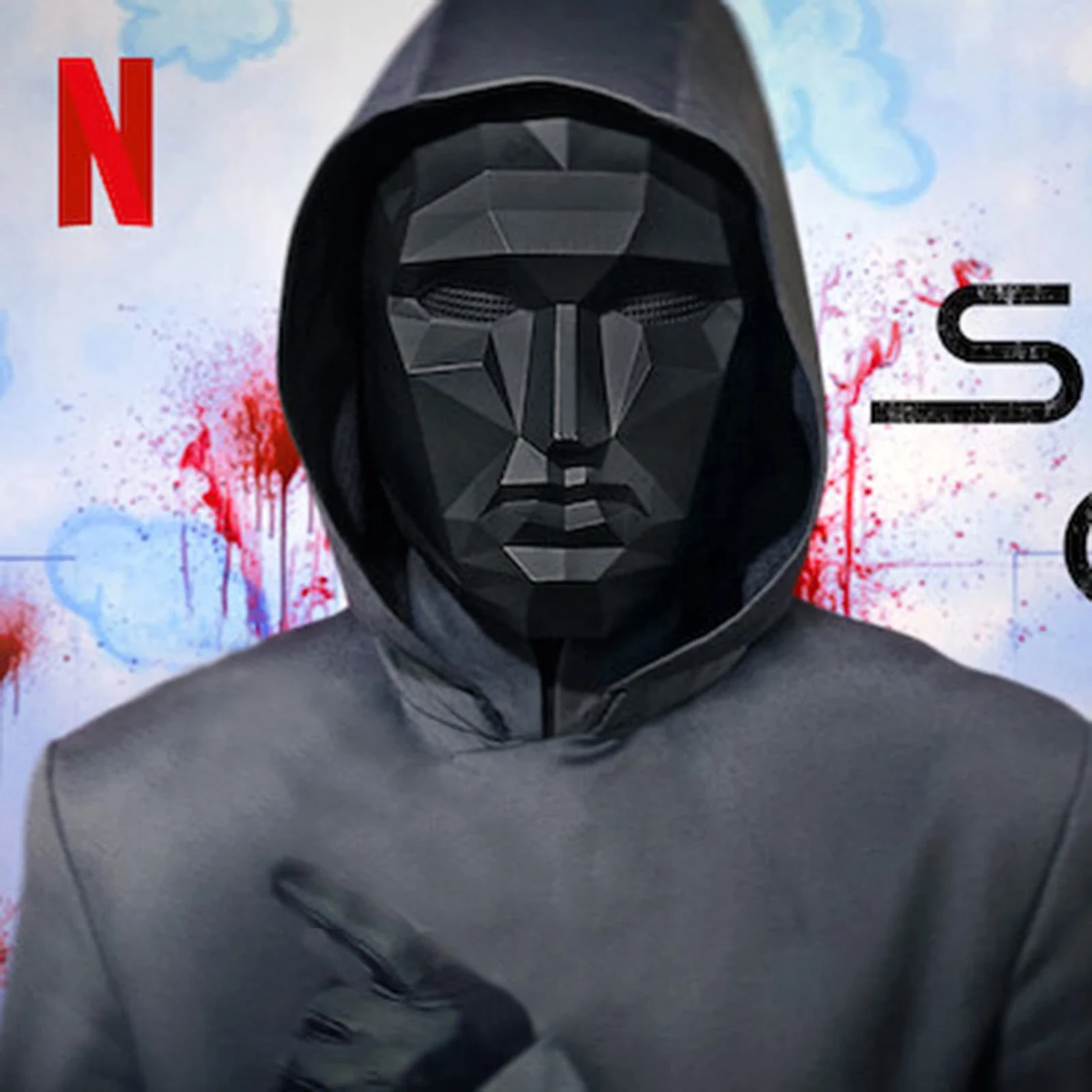 Man Mask Squid Game Mask Round Six Cosplay Masquerade Accessories Props