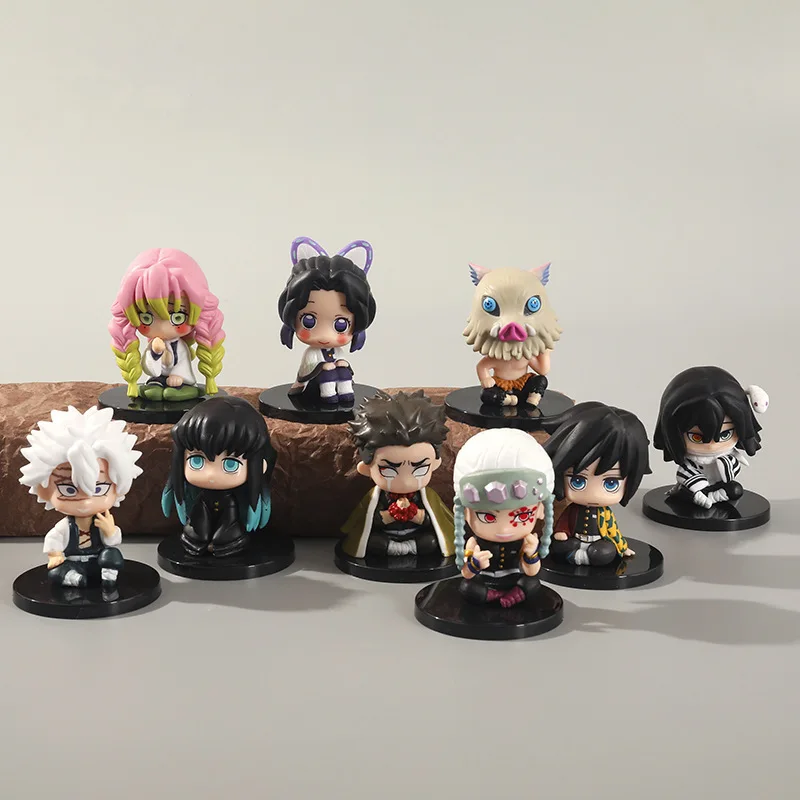 

9 pcs Japanese Anime Demon Slayer Figures Kimetsu Yaiba Figure Kamado Tanjirou Kisatsutai Nezuko Agatsuma Figure Toys 7cm