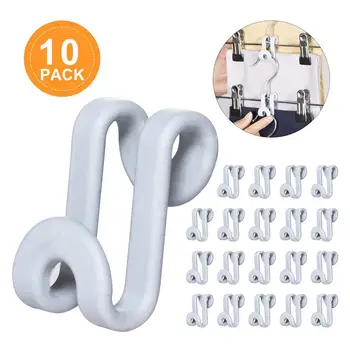 

10Pcs Multifunctional Plastic S-Shape Double Hooks Organizer Shoes Holders Couture Powerful Clothes Hanger Accessories
