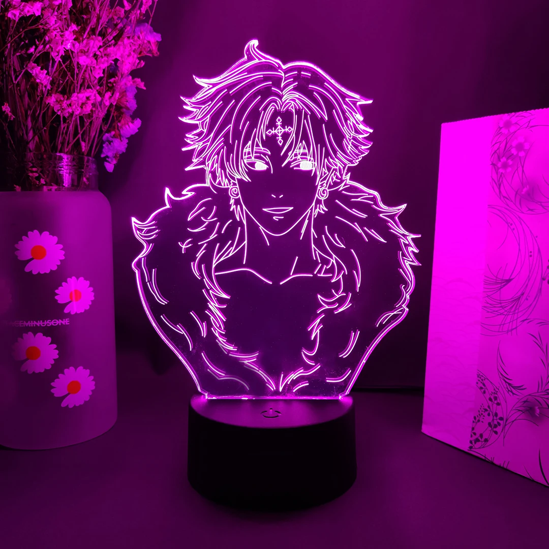 Светильник CHROLLO LUCILFER силуэт лазерная гравировка 3D иллюзия аниме HxH персонаж Otaku