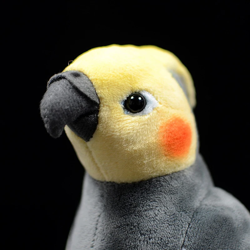 Реальная жизнь серый Cockatiel плюшевые игрушки 18 см маленький Экстра Мягкий реалистичный попугай Чучела Птицы Игрушки Животных Подарки для детей