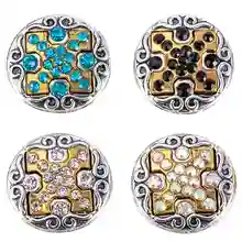 20 шт новые кнопки ювелирные изделия золотого цвета имбирный Металл 18 мм кнопки подходят браслет с украшением в виде кнопки ювелирные изделия