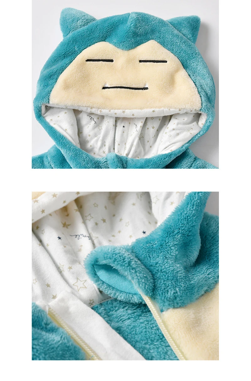 Baby Bodysuits comfotable Hot Kawaii Baby Corgi Dog Animal Pajamas Long Sleeve Cute Anime Rompers Hooded Boys Girls Fantasia Warm Cotton Jumpsuit Clothes carters baby bodysuits	