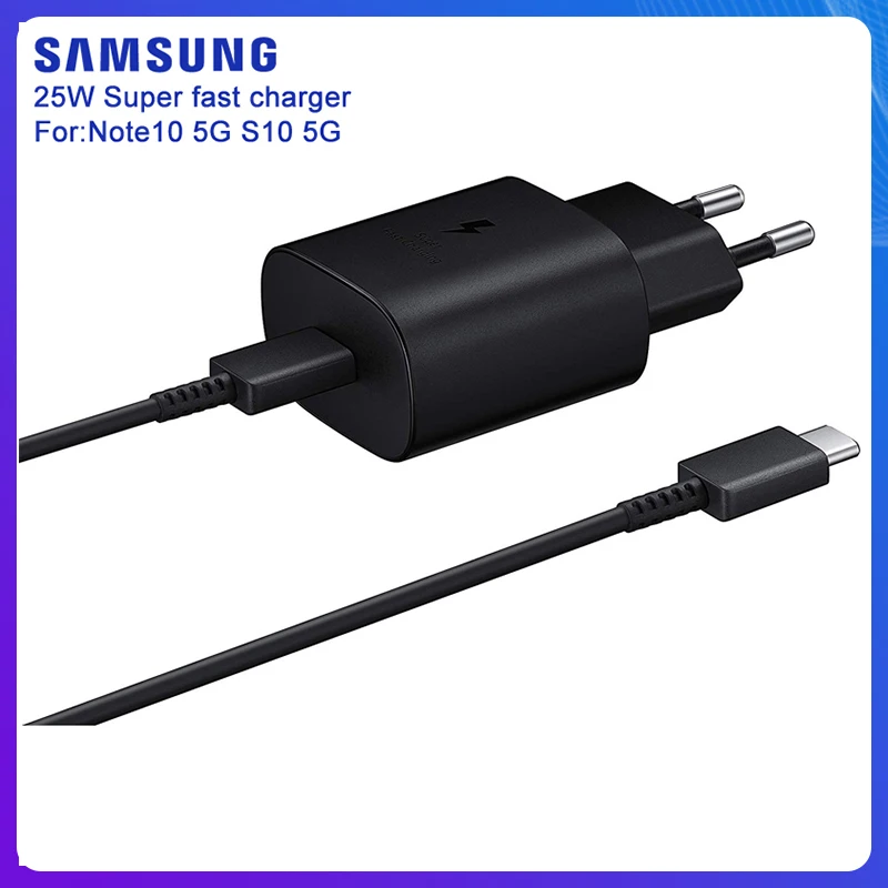 

Original Super Fast Charger EP-TA800 for Samsung GALAXY Note 20 Ultra S10 Plus NOTE10 PLUS S10 S10Plus 5G A70 A80 A90 S20 25W