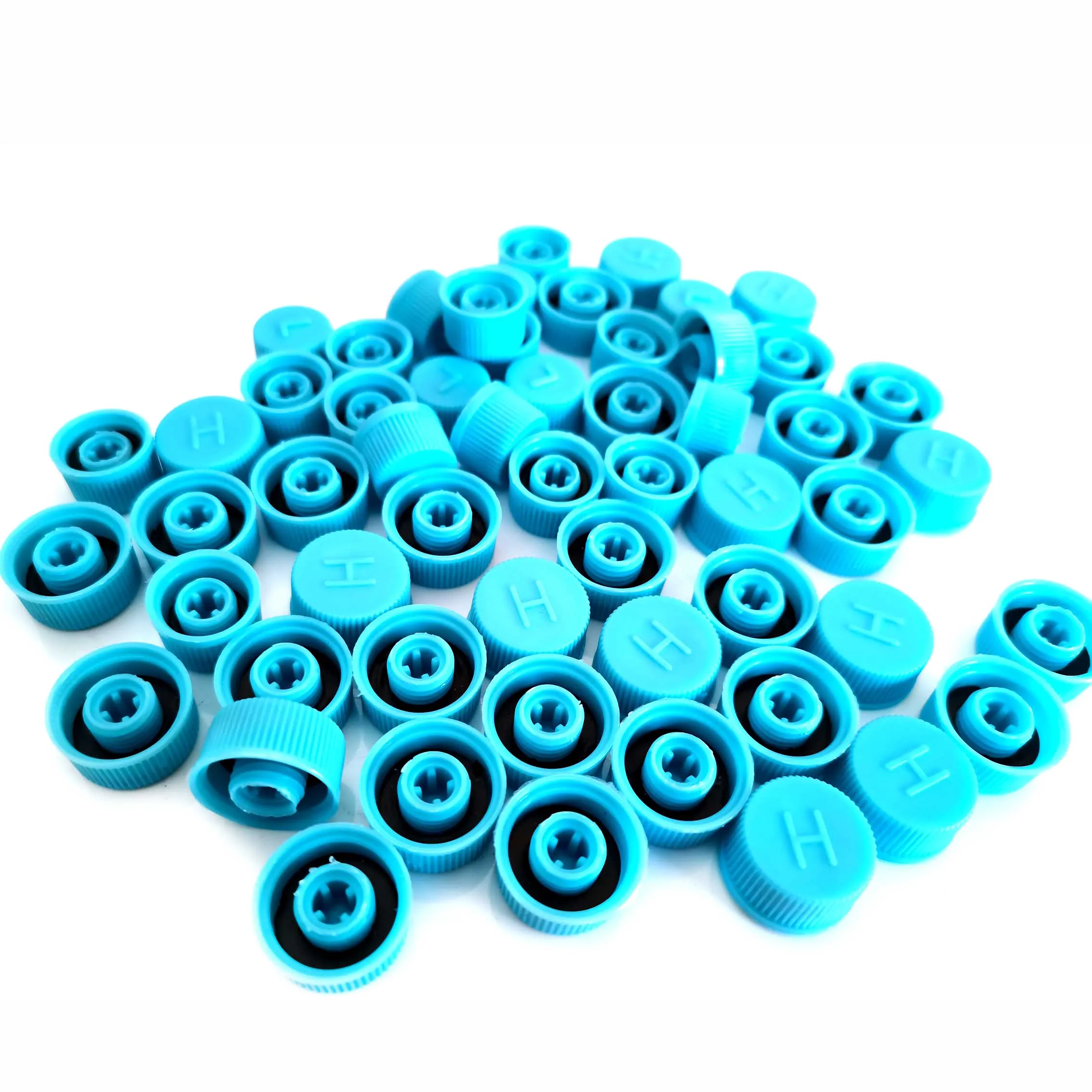 200pcs Auto A/C Valve Cap Refrigerant Valve Dust Cap Sealing Cover Universal R134a Core Needle Cover