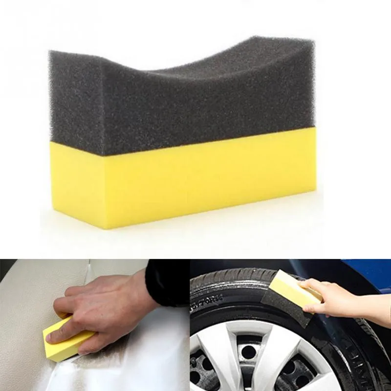 

Auto Car Cleaning Sponges U-Shape Tire Wax Polishing Compound Sponge Tyre Cleaning Sponge ARC Edge Sponge