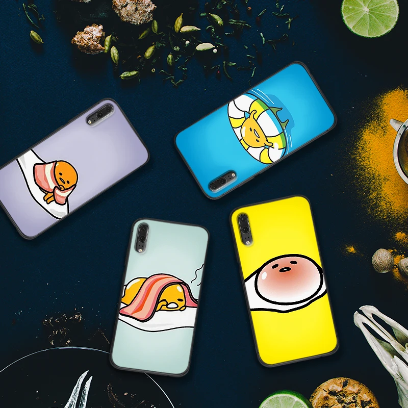 

Luxury Case For Huawei Y6 Y7 2018 Y9 Prime Mate 10 20 Pro Nova2 3 4 Lite Nova 2i 3i 5i Cover gudetama lazy egg