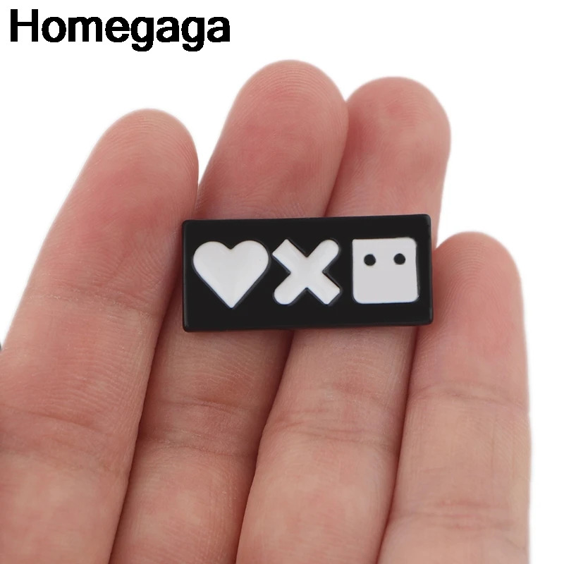 Homegaga любовь смерти роботы цинковые булавки para рюкзак одежда медаль для сумки рубашки шляпы значки броши для мужчин и женщин D2265