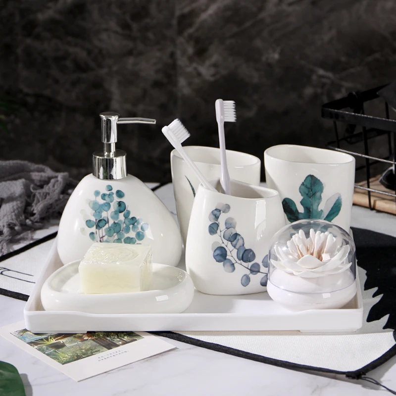 Nordic Ceramic Bathroom Toiletries Set