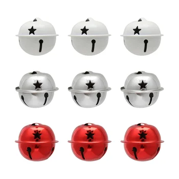 

9 Pcs Christmas Hanging Decoration Iron Jingle Bells Xmas Tree Hanging Pendant