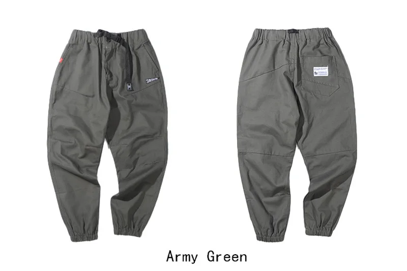 Модные уличные мужские джинсы повседневные для отдыха Jogger брюки, расцветка черная и хаки винтажные классические брюки карго мужские хип хоп джинсы Homme