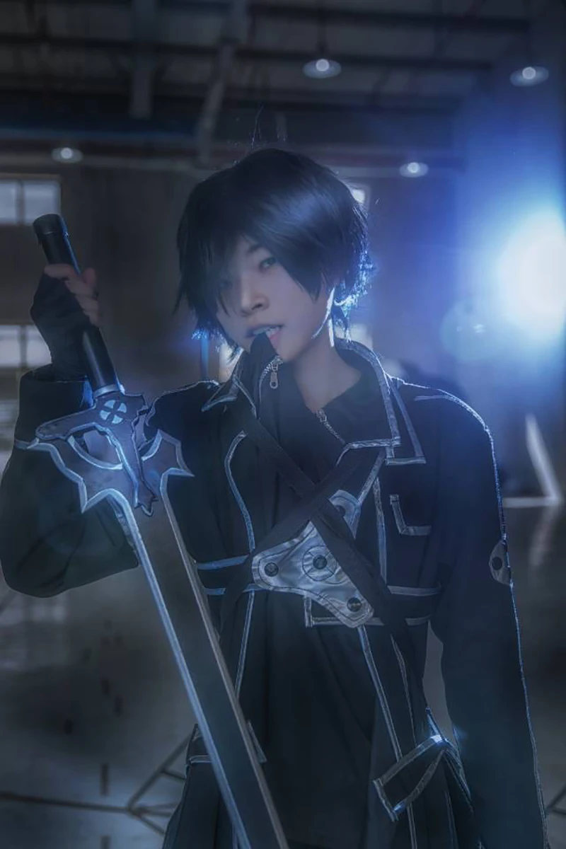 Аниме Sword Art Online SAO Kirito Kirigayae костюмы для косплея длинное пальто полный комплект