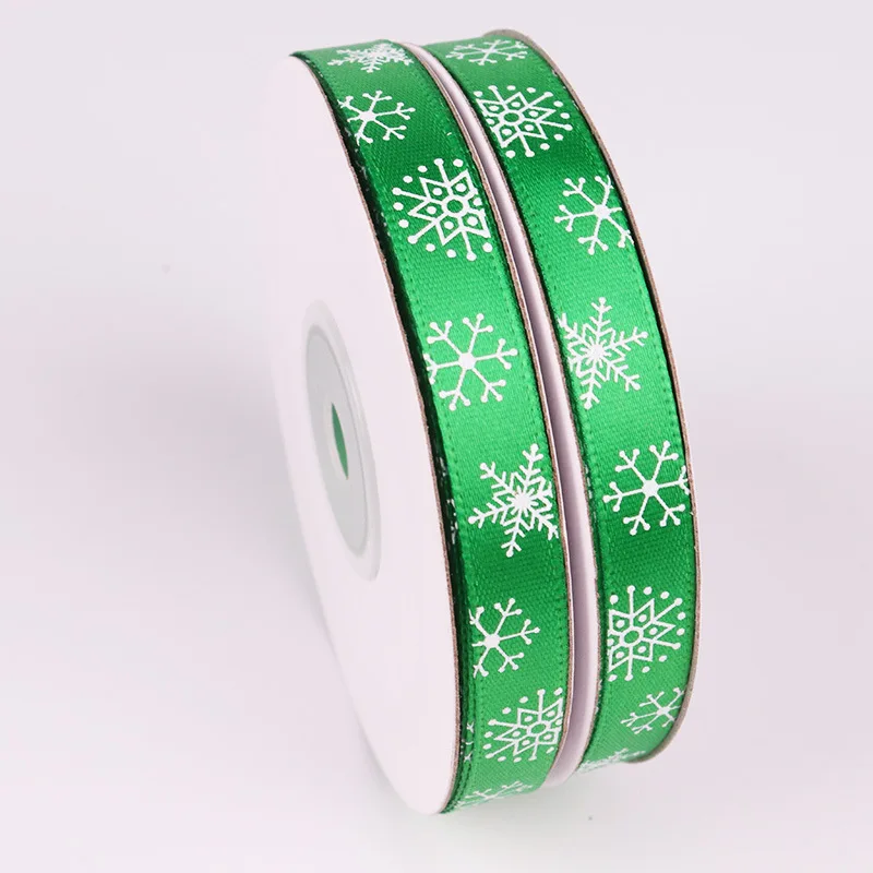 Green 25 ярдов/партия grosgrain рождественские ленты шириной 1 см diy декоративные подарочные упаковочные коробки тканевые Ленты для ленты для рукоделия Вечерние - Цвет: Green