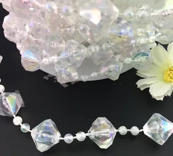 

15M/Roll Hanging Acrylic Crystal Garland Bead Strand Gem Centerpiece Large Gemstone Chrismas DIY Wedding Party Manzanita Tree