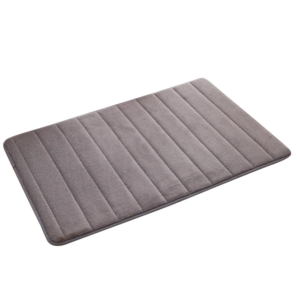 Grey 50cmx80cm Пены памяти коврик для ванной мягкий сильный абсорбент нескользящий толстый пол коврик в ванную комнату TUE88 - Цвет: Grey 50cmx80cm