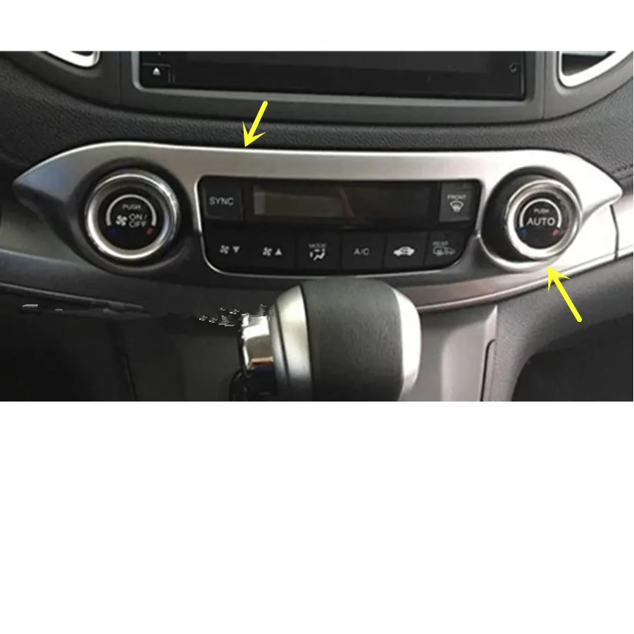 Для Honda CRV CR-V 2012 2013 автомобиль ABS Хром Интерьер Кнопка кондиционера управление выход Stwich отделка рамка