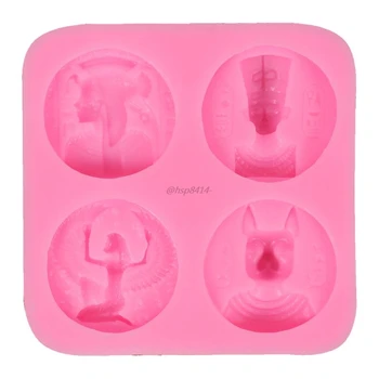 

Egyptian Pharaoh Round Gold Coins Pendant Resin Mold Silicone Fondant Cake Decor Polymer Clay Resin Mold Jewelry Tools