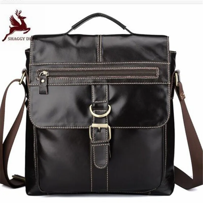 

Fashio cowhide Business Large-capacity business messenger bag vertical Genuine leather Computer Bag