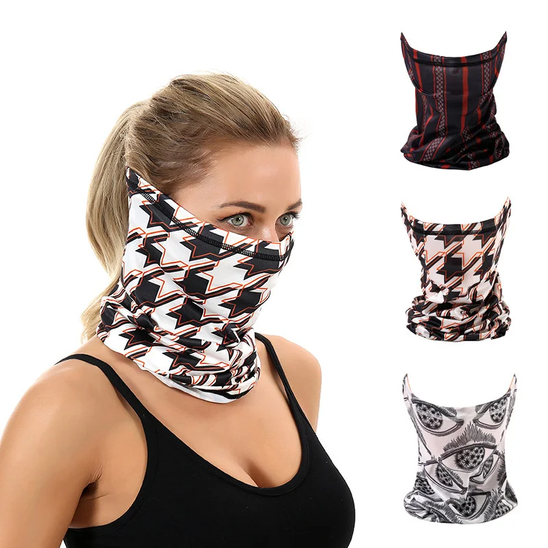 Digital Neck Gaiter Tube National Flag Scarf Soft Breathable Bandana Elastic Headband Windproof Scarves Women Men head scarf men