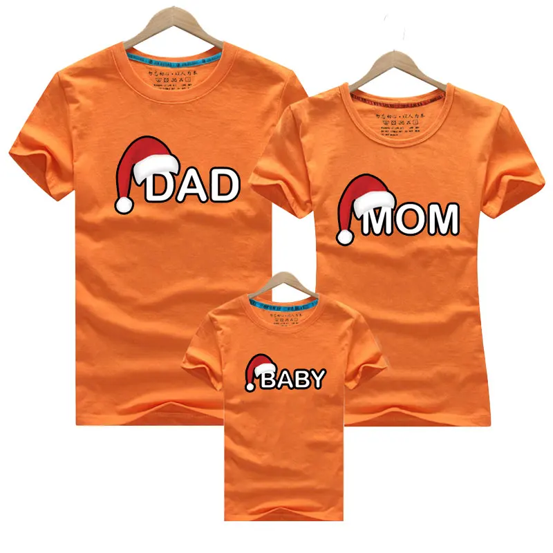 Dad Mom Baby Christmas Clothing Family Matching Outfits Clothes Mother Daughter Father Son Look Mommy and Me T-Shirt Set