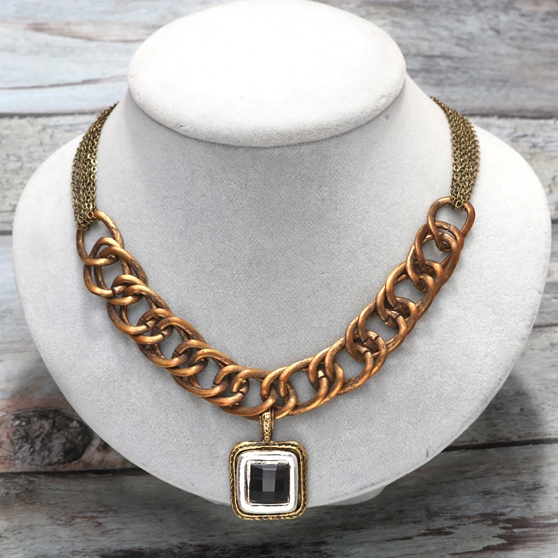 Ожерелье-чокер женское массивное золотистое | Украшения и аксессуары