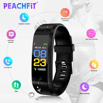 

ID115 PLUS Color Screen Smart Bracelet Sports Pedometer Watch Fitness Running Walking Tracker Heart Rate Pedometer Smart Band