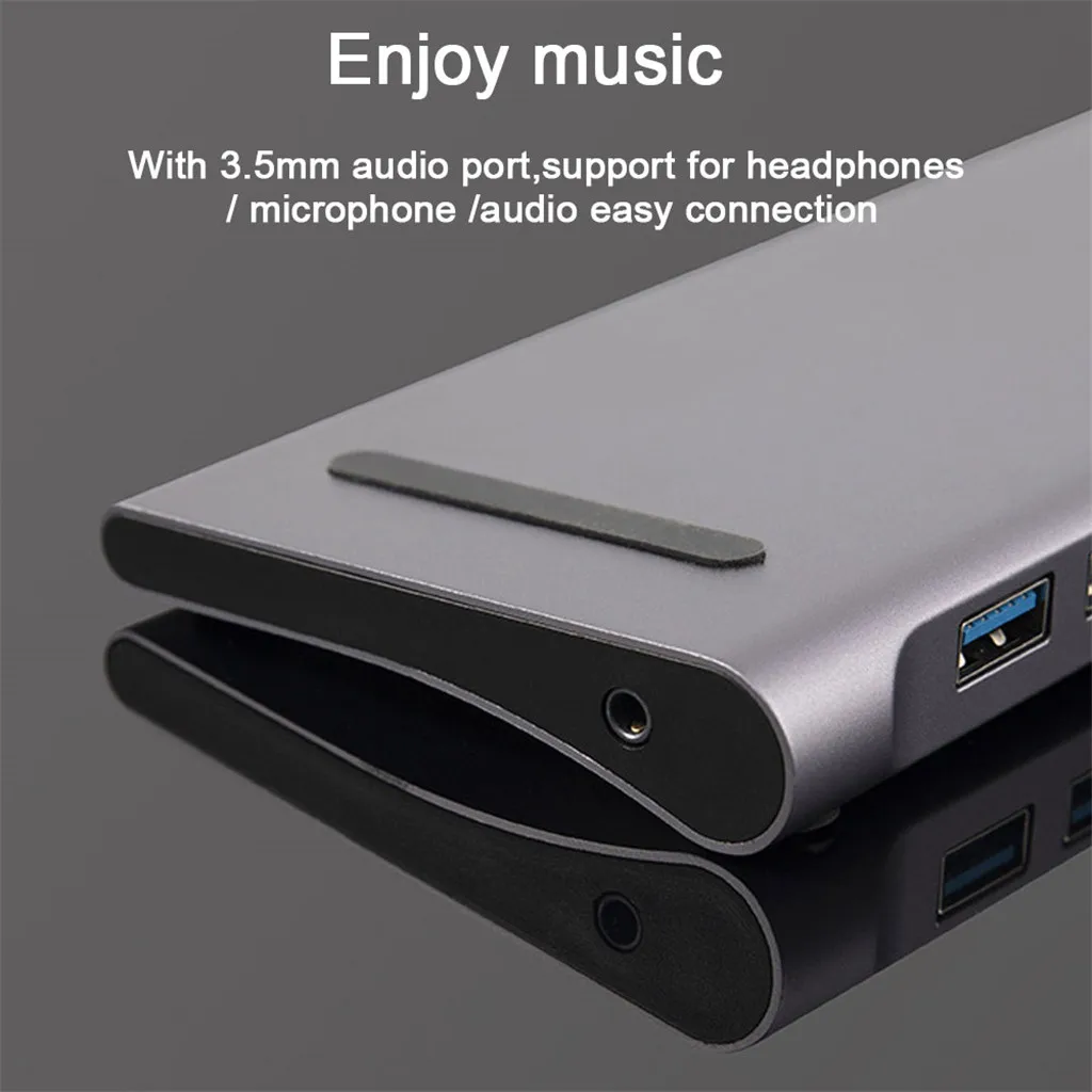 Type-c концентратор HDMI адаптер-концентратор USB type c к HDMI 4K VGA 11 в 1 с/без DP USB3.0+ PD+ SD/TF+ VGA+ гигабитный Ethernet порт+ 3,5 мм