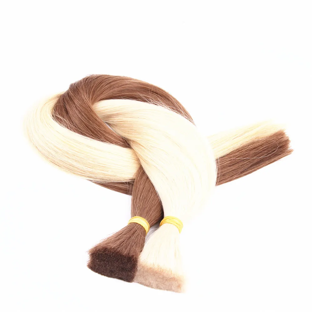 Human Hair Extension Hair Bulk Sikly Straight 100g/pack