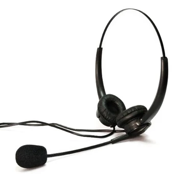 

USB Noise Reduction Headset with Microphone Gooseneck Mic Call Center Office PC Computer On Ear Wired Headphones
