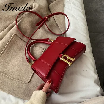 

Designer Women Solid Color PU Leather Lock Crossbody Bags for Women 2020 Simple Female Shoulder Messenger Bag Lady Handbags