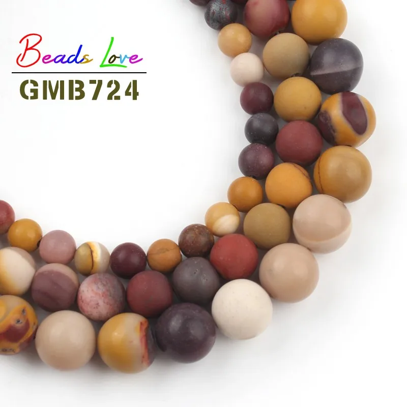 6 8 10MM Natural Stone Beads Dull Polish Matte Mookaite Round Loose for Jewelry Making Handmade Diy Bracelet Necklace 15'' |