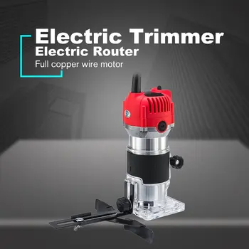 

Multi-Function Woodworking Electric Trimmer Cutter Wood Milling Engraving Slotting Trimming Machine Router