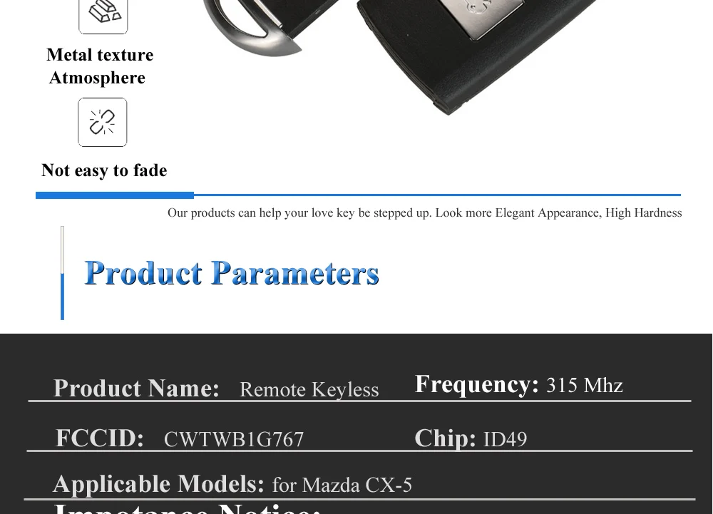 Keyforkess 5 pz SKE13D-01/02 SKE13E-01/02 originale fabbrica Smart Remote Key Fob 315/433MHz ID49 per Mazda 3 CX-5 2/3btn - Haa1e8752ca6d47558cc11ecd1c90fbc3l