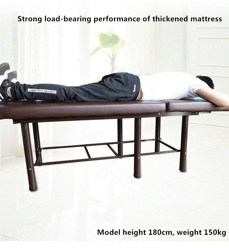 Massage bed with iron frame reinforcement folding with hole embroidery spa body bed beauty salon physiotherapy bed