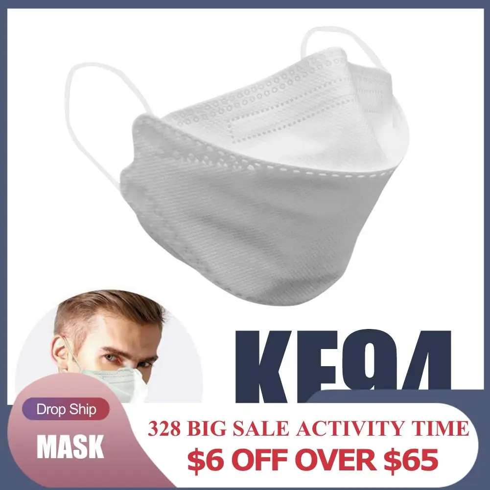 

200pcs KF94 Face Masks 4 Layer Non-woven Breathable Anti Dust Protective Masks Mouth Nose Covers